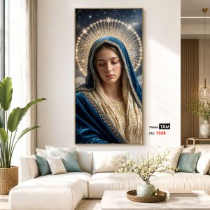 Đức mẹ Maria | Tranh hộp đèn cao cấp | Mã tranh 1028 | Tranh TÂM - Ảnh 5