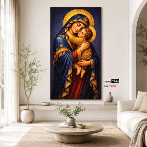 Đức mẹ Maria | Tranh hộp đèn cao cấp | Mã tranh 1030  | Tranh TÂM - Ảnh 4
