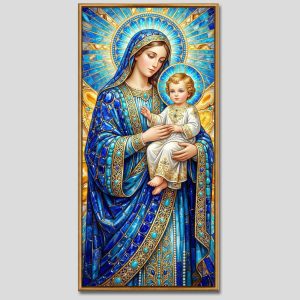 Đức mẹ Maria | Tranh hộp đèn cao cấp | Mã tranh 1032 | Tranh TÂM