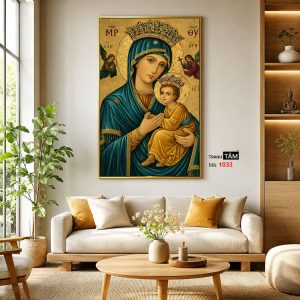 Đức mẹ Maria | Tranh hộp đèn cao cấp | Mã tranh 1033 | Tranh TÂM - Ảnh 3