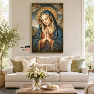 Đức mẹ Maria | Tranh hộp đèn cao cấp | Mã tranh 1034 | Tranh TÂM - Ảnh 4