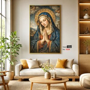 Đức mẹ Maria | Tranh hộp đèn cao cấp | Mã tranh 1034 | Tranh TÂM - Ảnh 3