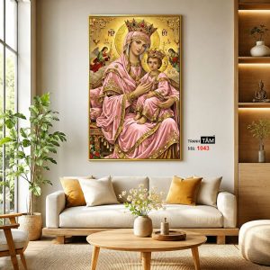 Đức mẹ Maria | Tranh hộp đèn cao cấp | Mã tranh 1043 | Tranh TÂM - Ảnh 3