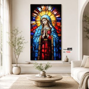 Đức mẹ Maria | Tranh hộp đèn cao cấp | Mã tranh 1044 | Tranh TÂM - Ảnh 4