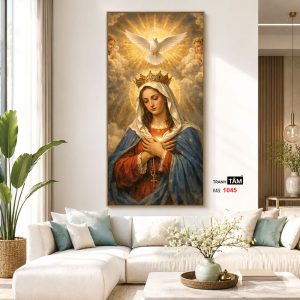 Đức mẹ Maria | Tranh hộp đèn cao cấp | Mã tranh 1045 | Tranh TÂM - Ảnh 5