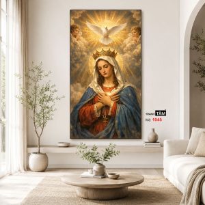 Đức mẹ Maria | Tranh hộp đèn cao cấp | Mã tranh 1045 | Tranh TÂM - Ảnh 4