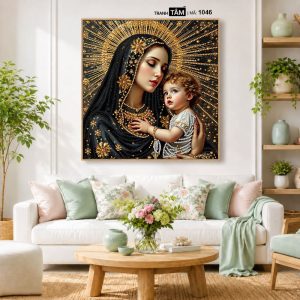 Đức mẹ Maria | Tranh hộp đèn cao cấp | Mã tranh 1046 | Tranh TÂM - Ảnh 5