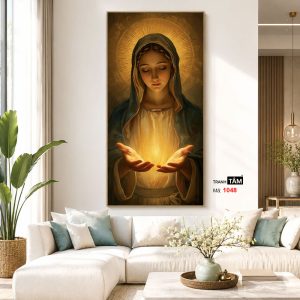 Đức mẹ Maria | Tranh hộp đèn cao cấp | Mã tranh 1048 | Tranh TÂM - Ảnh 5