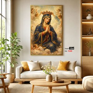 Đức mẹ Maria | Tranh hộp đèn cao cấp | Mã tranh 1049 | Tranh TÂM - Ảnh 3