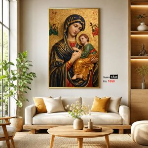 Đức mẹ Maria | Tranh hộp đèn cao cấp | Mã tranh 1050 | Tranh TÂM - Ảnh 3