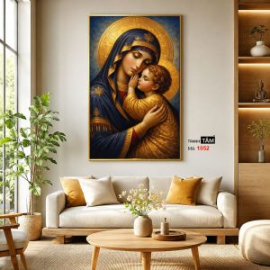Đức mẹ Maria | Tranh hộp đèn cao cấp | Mã tranh 1052 | Tranh TÂM - Ảnh 3