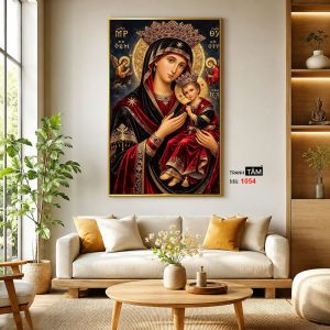 Đức mẹ Maria | Tranh hộp đèn cao cấp | Mã tranh 1054 | Tranh TÂM - Ảnh 3