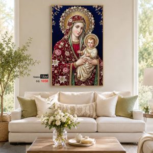 Đức mẹ Maria | Tranh hộp đèn cao cấp | Mã tranh 1058 | Tranh TÂM - Ảnh 4
