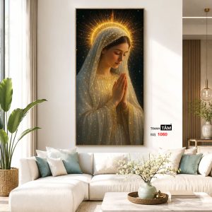 Đức mẹ Maria | Tranh hộp đèn cao cấp | Mã tranh 1060 | Tranh TÂM - Ảnh 5