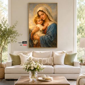 Đức mẹ Maria | Tranh hộp đèn cao cấp | Mã tranh 1062 | Tranh TÂM - Ảnh 4