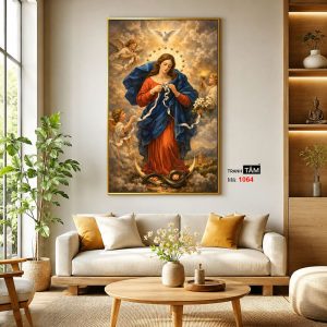 Đức mẹ Maria | Tranh hộp đèn cao cấp | Mã tranh 1064 | Tranh TÂM - Ảnh 3