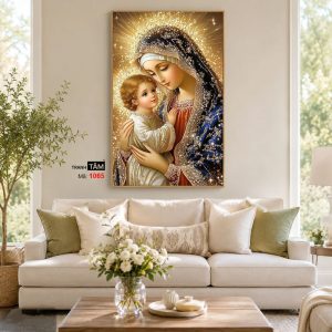Đức mẹ Maria | Tranh hộp đèn cao cấp | Mã tranh 1065 | Tranh TÂM - Ảnh 4