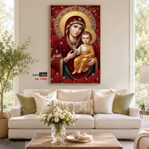 Đức mẹ Maria | Tranh hộp đèn cao cấp | Mã tranh 1066 | Tranh TÂM - Ảnh 4