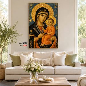 Đức mẹ Maria | Tranh hộp đèn cao cấp | Mã tranh 1071 | Tranh TÂM - Ảnh 4