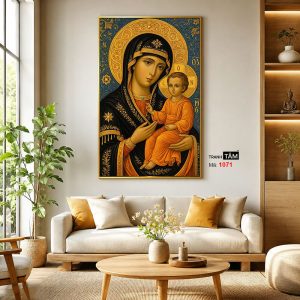 Đức mẹ Maria | Tranh hộp đèn cao cấp | Mã tranh 1071 | Tranh TÂM - Ảnh 3