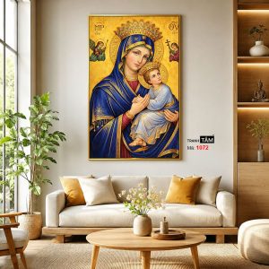 Đức mẹ Maria | Tranh hộp đèn cao cấp | Mã tranh 1072 | Tranh TÂM - Ảnh 3
