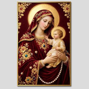 Đức mẹ Maria | Tranh hộp đèn cao cấp | Mã tranh 1073 | Tranh TÂM