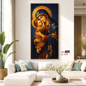 Đức mẹ Maria | Tranh hộp đèn cao cấp | Mã tranh 1074 | Tranh TÂM - Ảnh 5
