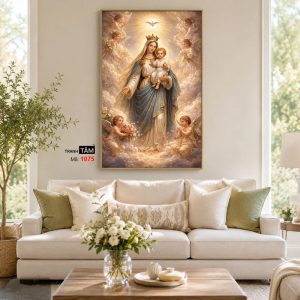 Đức mẹ Maria | Tranh hộp đèn cao cấp | Mã tranh 1075 | Tranh TÂM - Ảnh 4