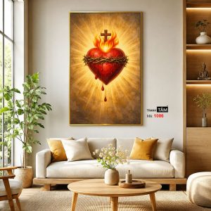 Trái tim của Chúa | Tranh hộp đèn cao cấp | Mã tranh 1086 | Tranh TÂM - Ảnh 3