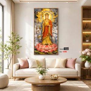 Địa Tạng Vương Bồ Tát | Tranh hộp đèn cao cấp | Mã tranh 1096 | Tranh TÂM - Ảnh 3
