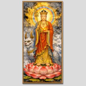 Địa Tạng Vương Bồ Tát | Tranh hộp đèn cao cấp | Mã tranh 1096 | Tranh TÂM