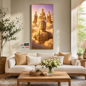Alternative view of Tây Phương Tam Thánh | Tranh hộp đèn cao cấp | Mã tranh 1099 | Tranh TÂM