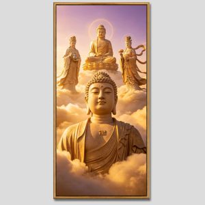 Tây Phương Tam Thánh | Tranh hộp đèn cao cấp | Mã tranh 1099 | Tranh TÂM