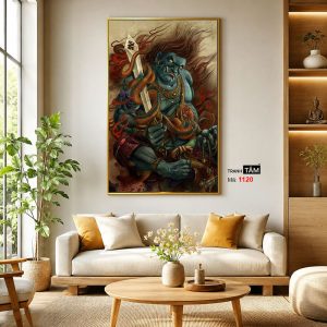 Bất Động Minh Vương | Tranh hộp đèn cao cấp | Mã tranh 1120 | [tranhtam.com] - Ảnh 3