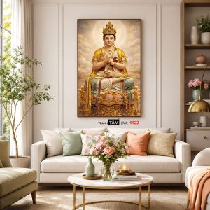 Đại Nhật Như Lai (Tỳ Lô Giá Na Phật) | Tranh hộp đèn cao cấp | Mã tranh 1122 | Tranh TÂM - Ảnh 5