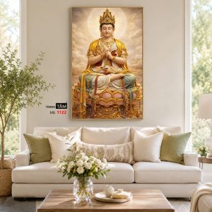 Đại Nhật Như Lai (Tỳ Lô Giá Na Phật) | Tranh hộp đèn cao cấp | Mã tranh 1122 | Tranh TÂM - Ảnh 4