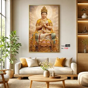 Đại Nhật Như Lai (Tỳ Lô Giá Na Phật) | Tranh hộp đèn cao cấp | Mã tranh 1122 | Tranh TÂM - Ảnh 3