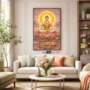 Đại Nhật Như Lai (Tỳ Lô Giá Na Phật) | Tranh hộp đèn cao cấp | Mã tranh 1123 | Tranh TÂM - Ảnh 5