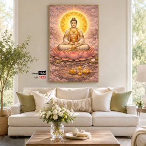 Đại Nhật Như Lai (Tỳ Lô Giá Na Phật) | Tranh hộp đèn cao cấp | Mã tranh 1123 | Tranh TÂM - Ảnh 4