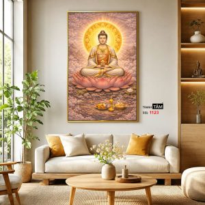 Đại Nhật Như Lai (Tỳ Lô Giá Na Phật) | Tranh hộp đèn cao cấp | Mã tranh 1123 | Tranh TÂM - Ảnh 3
