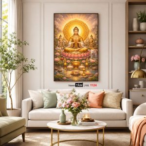 Đại Nhật Như Lai (Tỳ Lô Giá Na Phật) | Tranh hộp đèn cao cấp | Mã tranh 1124 | Tranh TÂM - Ảnh 5