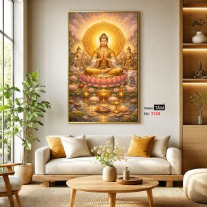 Đại Nhật Như Lai (Tỳ Lô Giá Na Phật) | Tranh hộp đèn cao cấp | Mã tranh 1124 | Tranh TÂM - Ảnh 3