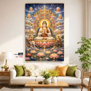 Alternative view of Đại Nhật Như Lai (Tỳ Lô Giá Na Phật) | Tranh hộp đèn cao cấp | Mã tranh 1125 | Tranh TÂM