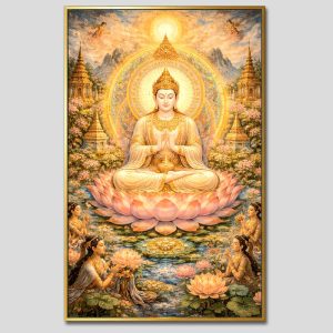Đại Nhật Như Lai (Tỳ Lô Giá Na Phật) | Tranh hộp đèn cao cấp | Mã tranh 1126 | Tranh TÂM