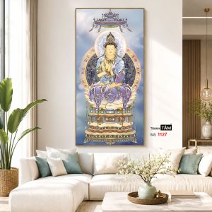 Đại Nhật Như Lai (Tỳ Lô Giá Na Phật) | Tranh hộp đèn cao cấp | Mã tranh 1127 | Tranh TÂM - Ảnh 5