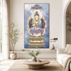 Đại Nhật Như Lai (Tỳ Lô Giá Na Phật) | Tranh hộp đèn cao cấp | Mã tranh 1127 | Tranh TÂM - Ảnh 4