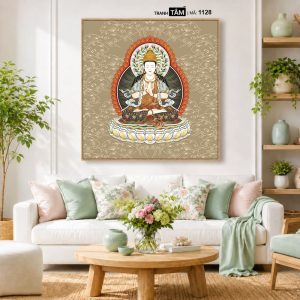 Đại Nhật Như Lai (Tỳ Lô Giá Na Phật) | Tranh hộp đèn cao cấp | Mã tranh 1128 | Tranh TÂM - Ảnh 5