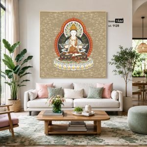 Đại Nhật Như Lai (Tỳ Lô Giá Na Phật) | Tranh hộp đèn cao cấp | Mã tranh 1128 | Tranh TÂM - Ảnh 4