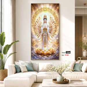Quán Thế Âm Bồ Tát (thiên thủ, thiên nhãn) | Tranh hộp đèn cao cấp | Mã tranh 1130 | Tranh TÂM - Ảnh 5