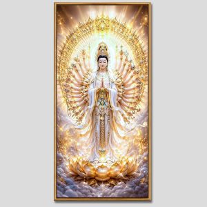 Quán Thế Âm Bồ Tát (thiên thủ, thiên nhãn) | Tranh hộp đèn cao cấp | Mã tranh 1130 | Tranh TÂM